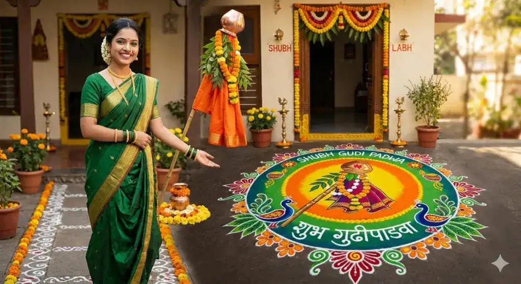 Gudhi Padwa Rangoli Designs 2026
