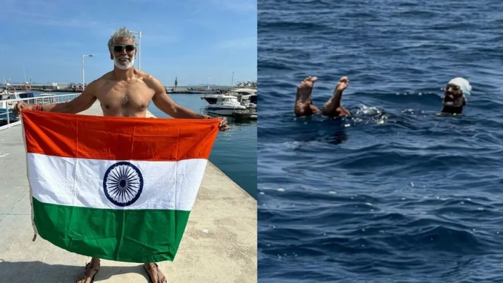 Milind Soman Gibraltar Strait