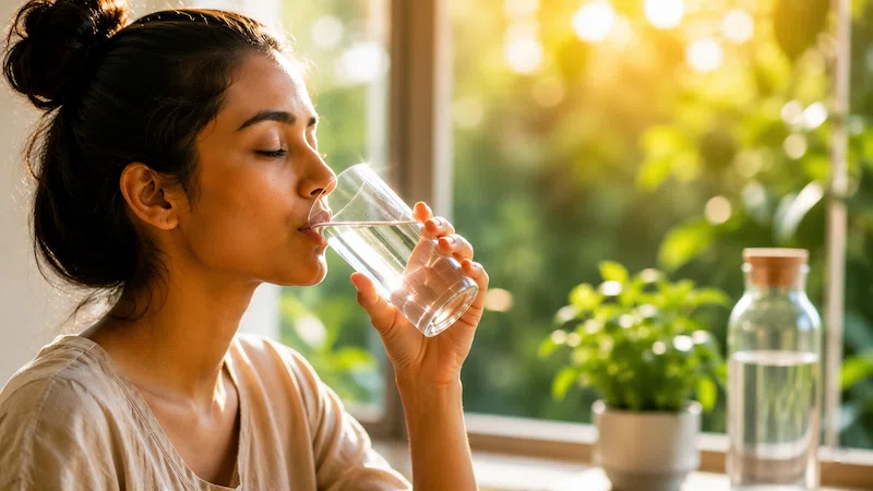 Drinking water on empty stomach benefits